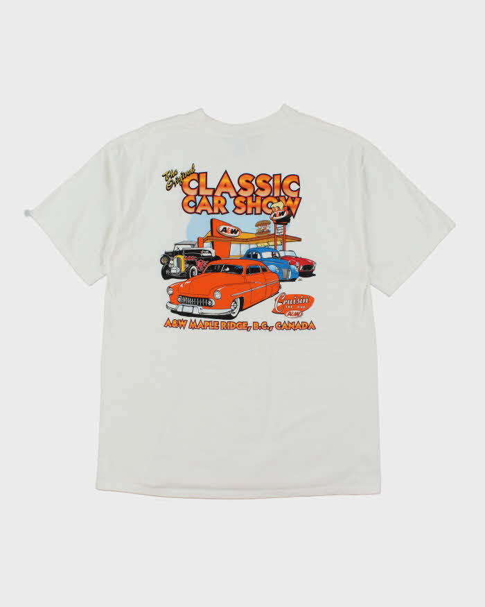 Vintage 2000's A&amp;W Classic Car Show Graphic T-Shirt - L