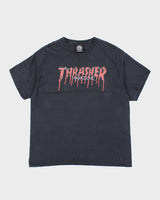 Vintage Thrasher Magazine Bleeding Spell Out Graphic T-Shirt - L