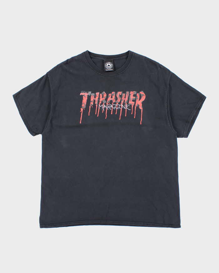 Vintage Thrasher Magazine Bleeding Spell Out Graphic T-Shirt - L