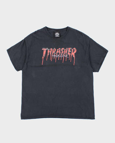 Vintage Thrasher Magazine Bleeding Spell Out Graphic T-Shirt - L