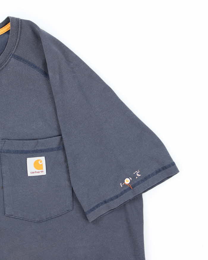 Vintage Y2K Carhartt Faded Pocket T-Shirt - L