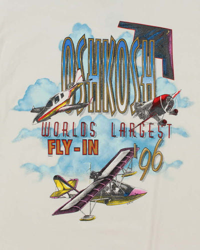 Vintage 90's Oshkosh Fly-In Single Stitch Graphic T-Shirt - XL