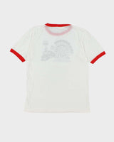 Vintage 80's Cranbrooks Train Graphic Ringer Style T-Shirt - M