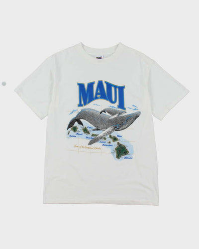 Vintage Y2K Maui Whale Graphic Souvenir T-Shirt - M