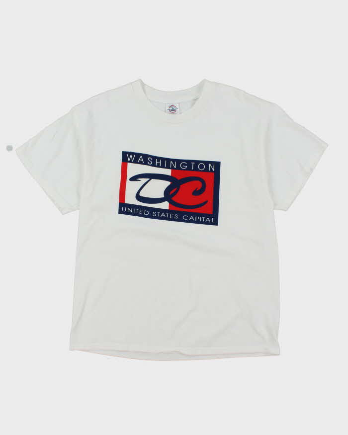 Vintage Y2K Washington DC Souvenir Graphic T-Shirt - L