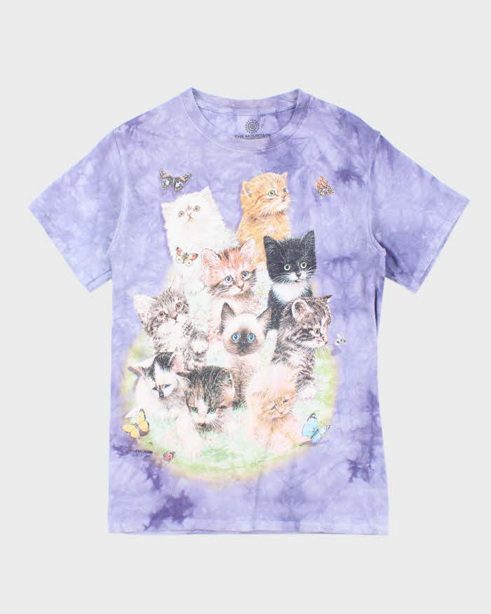 Vintage 2000's The Mountain Feline Graphic Tie-Dye T-Shirt - S