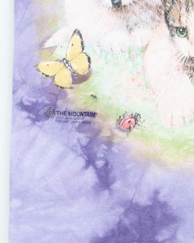 Vintage 2000's The Mountain Feline Graphic Tie-Dye T-Shirt - S
