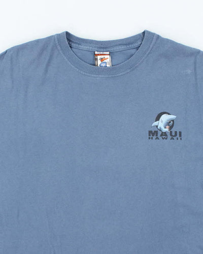 Vintage 2000's Maui Beware Sharks Souvenir T-Shirt - L