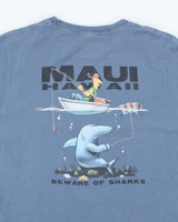 Vintage 2000's Maui Beware Sharks Souvenir T-Shirt - L