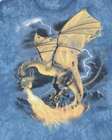 Vintage Y2K The Mountain Fire Breathing Dragon Graphic T-Shirt - L