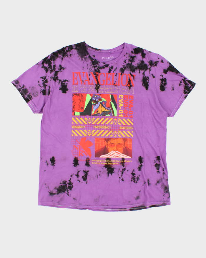 Evangelion Graphic Tie-Dye Oversized T-Shirt - XL