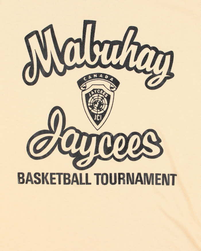 Vintage 80's Jaycees Basketball Tournament Graphic Ringer T-Shirt - M