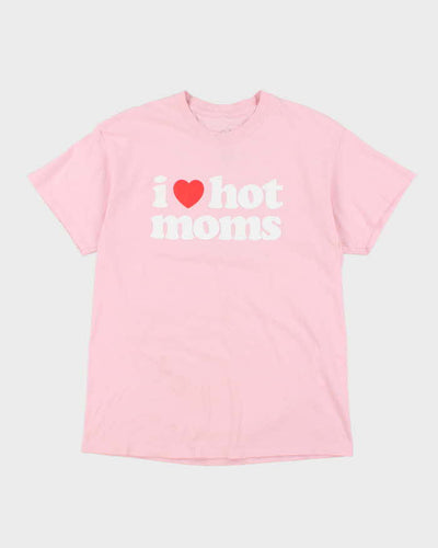 Vintage Y2K I <3 Hot Moms Comedy Graphic T-Shirt - L