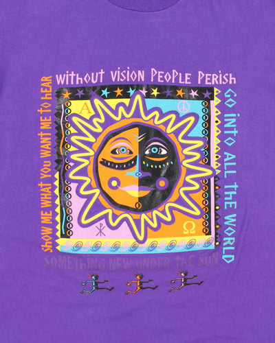 Vintage 90's Single Stitch Sun Graphic T-Shirt - L