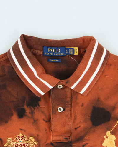 Vintage Y2K Ralph Lauren Bleach Dye Big Horse Polo Shirt - L