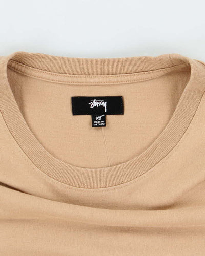 Vintage Stussy Embroidered Logo Heavyweight Pocket T-Shirt - XL
