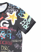 Vintage Y2K Dolce &amp; Gabbana All Over Print Graphic T-Shirt - S