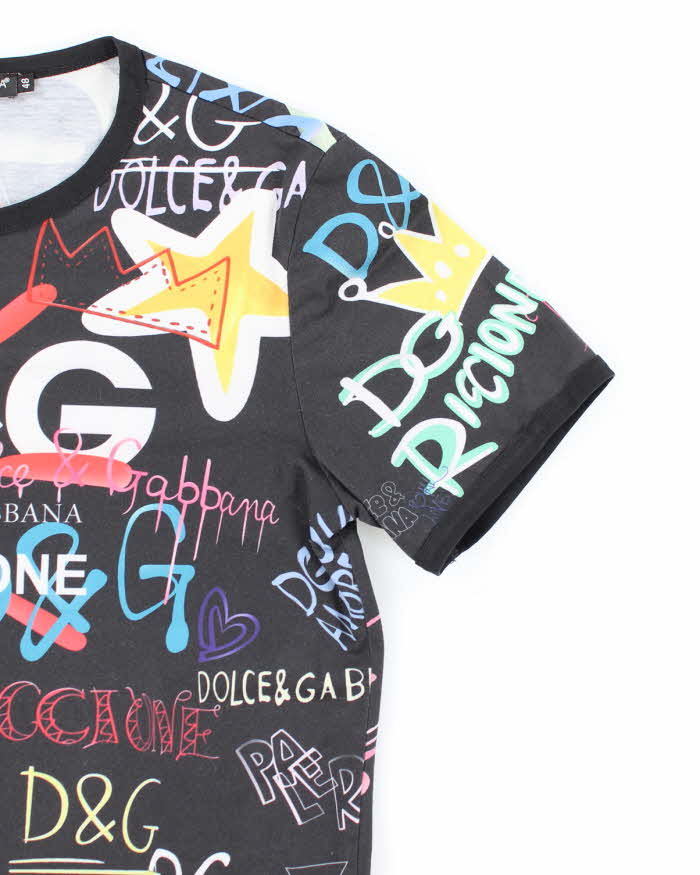 Vintage Y2K Dolce &amp; Gabbana All Over Print Graphic T-Shirt - S