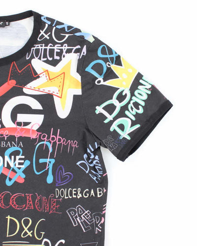 Vintage Y2K Dolce & Gabbana All Over Print Graphic T-Shirt - S