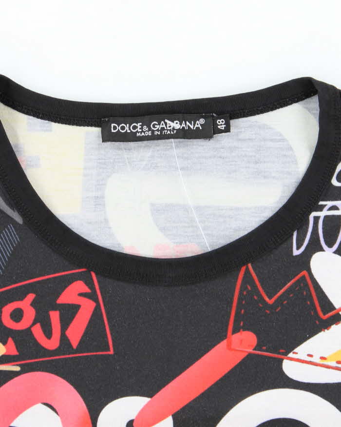 Vintage Y2K Dolce &amp; Gabbana All Over Print Graphic T-Shirt - S