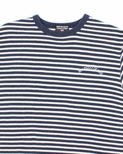 Vintage Y2K Polo Jeans Co. Lightweight Striped T-Shirt - L