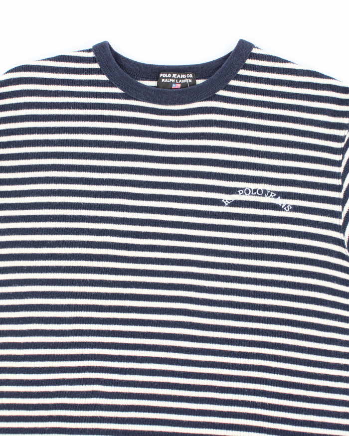 Vintage Y2K Polo Jeans Co. Lightweight Striped T-Shirt - L