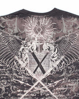 Vintage Y2K Xzavier Unlimited All Over Print Gothic T-Shirt - L