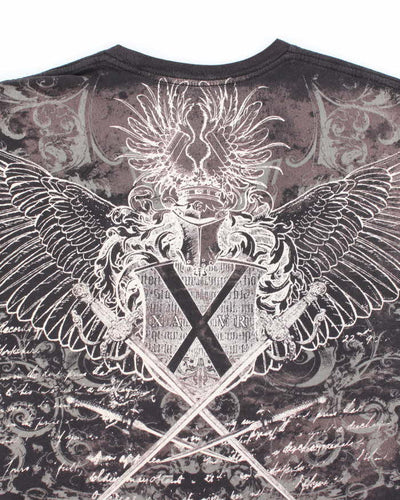 Vintage Y2K Xzavier Unlimited All Over Print Gothic T-Shirt - L