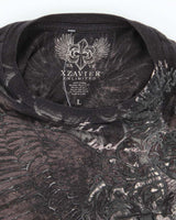 Vintage Y2K Xzavier Unlimited All Over Print Gothic T-Shirt - L