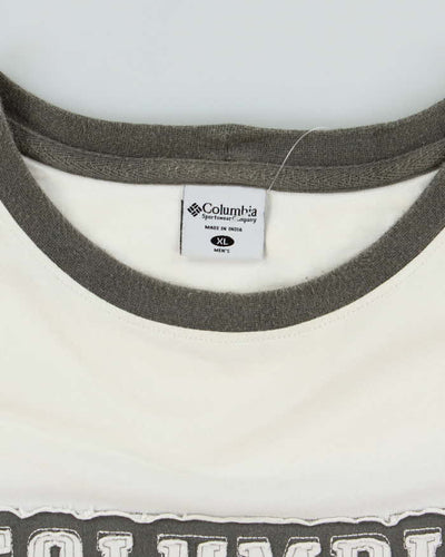 Vintage 90's Columbia Spell Out Logo Oversized T-Shirt - XL