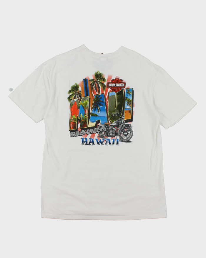 Vintage Harley Davidson Maui Graphic Biker T-Shirt - XL