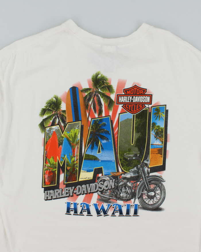 Vintage Harley Davidson Maui Graphic Biker T-Shirt - XL