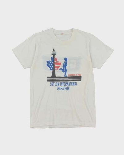 Vintage 80's Skylon International Marathon Running Graphic T-Shirt - M