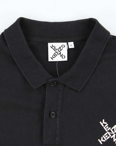 Vintage Kenzo Spell Out Logo Polo Shirt - XL