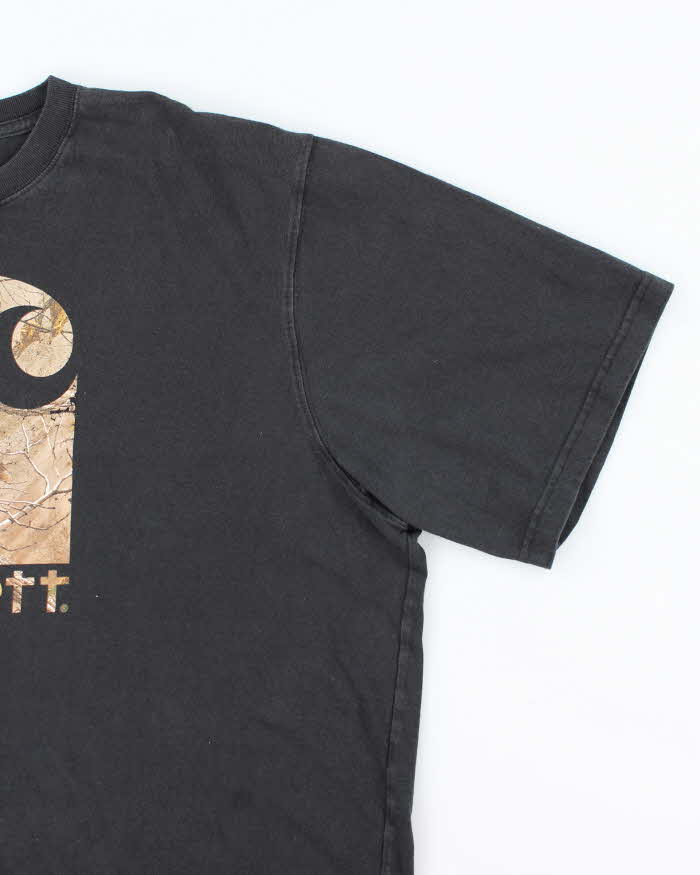 Vintage Y2K Cahartt Camouflage Centre Logo Graphic T-Shirt - XXL