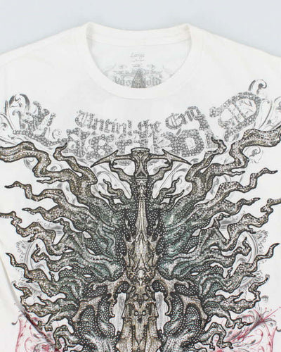 Vintage Y2K Last Hold Gothic Style Graphic T-Shirt - L