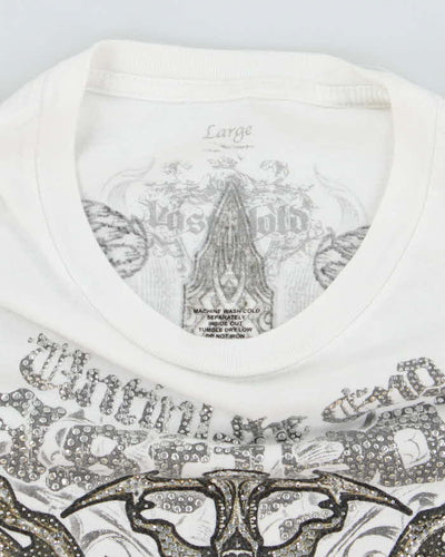 Vintage Y2K Last Hold Gothic Style Graphic T-Shirt - L