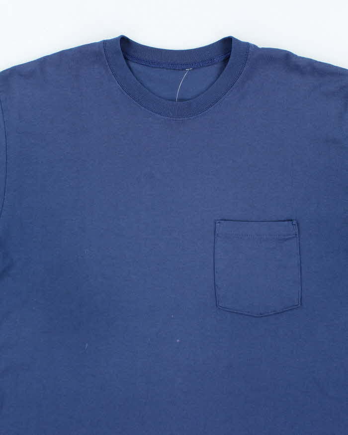 Vintage 90's Single Stitch Blank Pocket T-Shirt - L