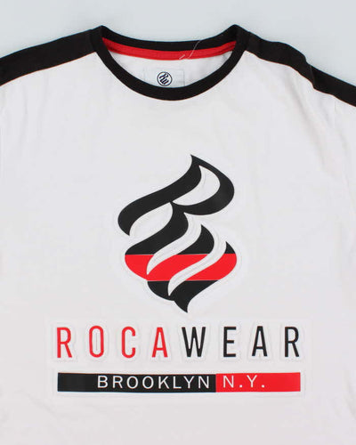 Vintage Y2K Rocawear Embossed Logo Graphic T-Shirt - S