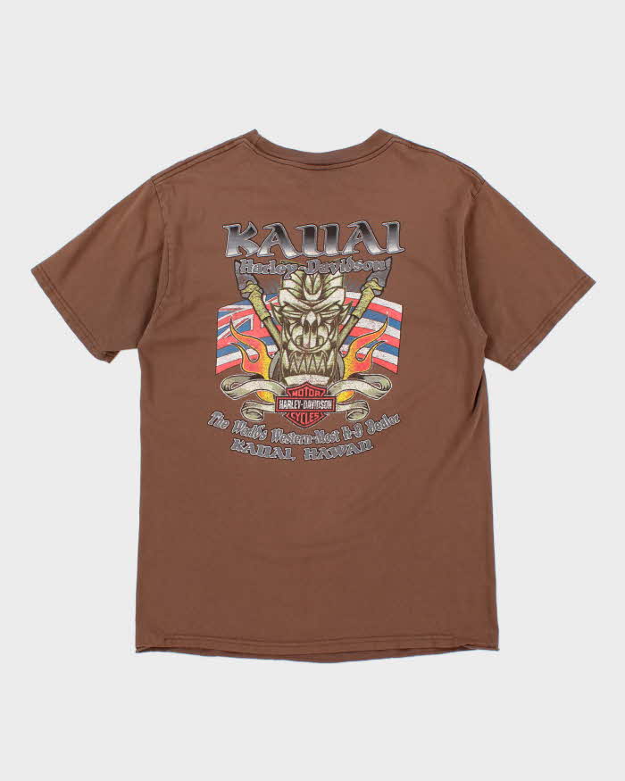 Vintage Harley Davidson Kauai Biker Graphic T-Shirt - L