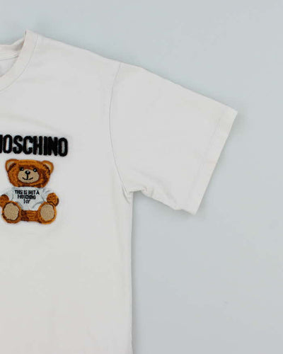 Vintage Moschino Textured Teddy Bear Graphic T-Shirt - S