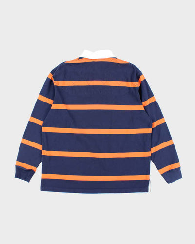 Vintage 2000's Ralph Lauren Embroidered Striped Long Sleeve Rugby Shirt - M