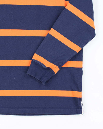 Vintage 2000's Ralph Lauren Embroidered Striped Long Sleeve Rugby Shirt - M