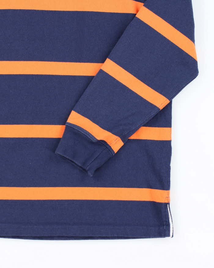 Vintage 2000's Ralph Lauren Embroidered Striped Long Sleeve Rugby Shirt - M