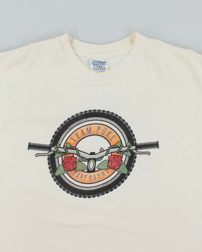 Vintage 90's Team Puke Barf Bash BMX Biking T-Shirt - XL