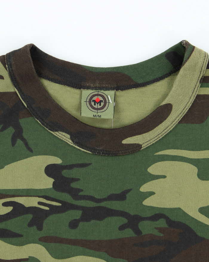 Vintage Y2K Woodland Camouflage Vest - M