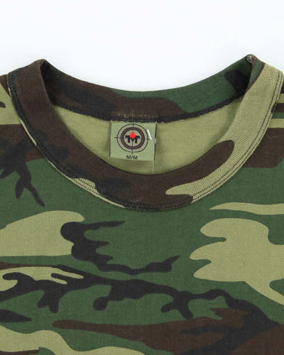 Vintage Y2K Woodland Camouflage Vest - M