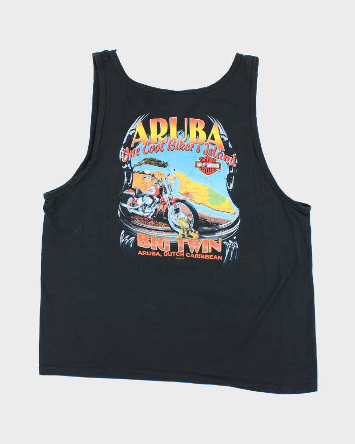 Vintage 2000's Harley Davidson Caribbean Biker Graphic Vest - XL