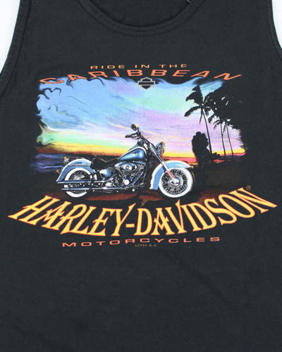 Vintage 2000's Harley Davidson Caribbean Biker Graphic Vest - XL