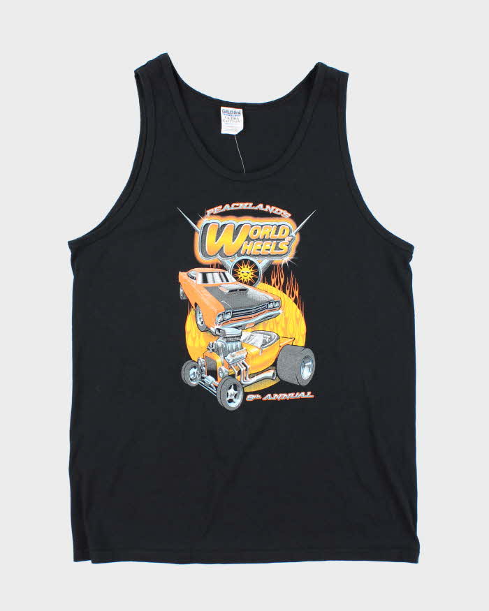 Vintage 90's World Wheels Car Show Graphic Vest - L